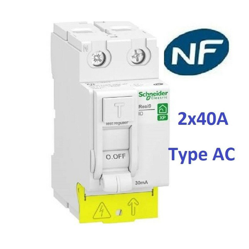 Schneider Electric Disjoncteur Différentiel 3P+N 20A 30mA Type AC Courbe C  Easy9 - Prix pas cher