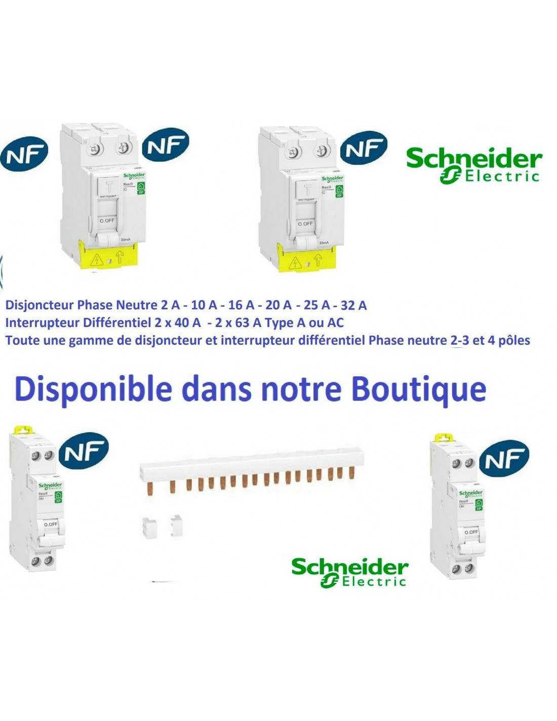 Schneider R9L16610 Parafoudre QPF 10kA 1P+ N 