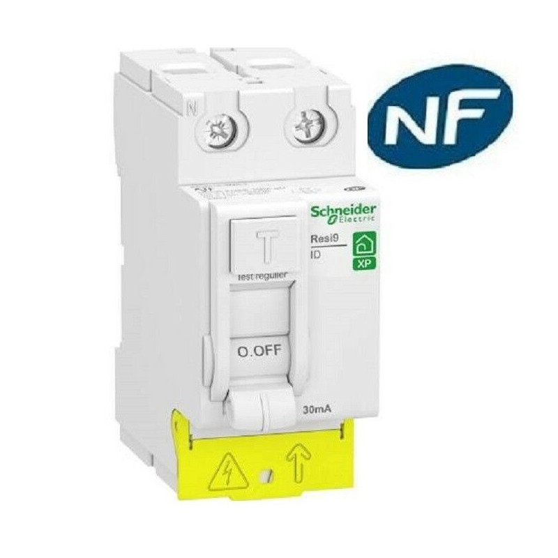 Interrupteur différentiel Resi9 xp 2P 40A 30ma type A - Schneider R9PRA240