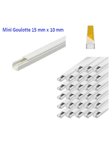 REHAU - Goulotte électrique adhésive LE - PVC blanc - 10x10 mm - L. 2 m