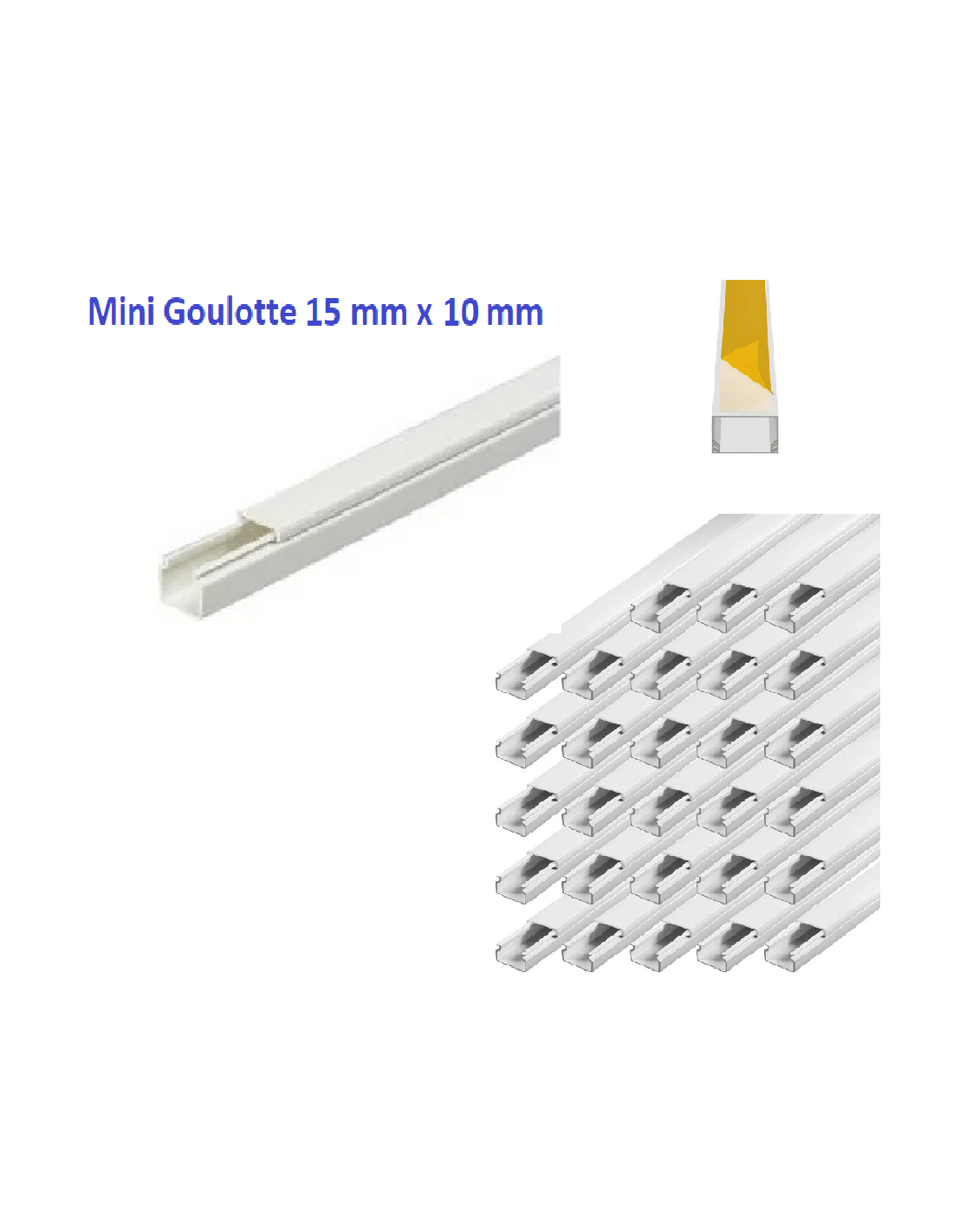 Barrette de 6 clips de fixation pour tubes souples de 10 mm extérieur