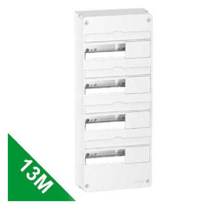 Coffret électrique 52 Modules - 4 Rangées de 13 modules R9H13404 