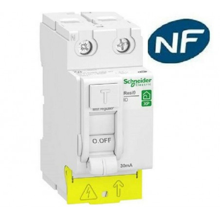 Interrupteur différentiel Resi9 xp 2P 63A 30ma type AC - Schneider R9PRC263